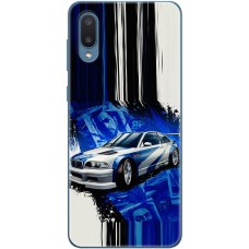 Чохол для Samsung Galaxy A02 (A022) MixCase авто бмв на синьому