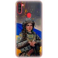 Чохол для Samsung Galaxy A11 (A115) / M11 (M115) MixCase патріотичні дівчина воїн