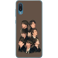 Чохол для Samsung Galaxy A02 (A022) MixCase BTS на коричневому