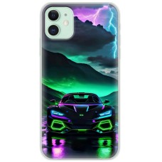 Чохол для iPhone 11 MixCase машини неон в ночі