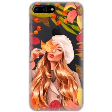 Чохол для iPhone 7 Plus / 8 Plus MixCase осінь дівчина у біреті