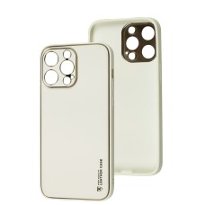 Чохол для iPhone 14 Pro Max Leather Xshield white