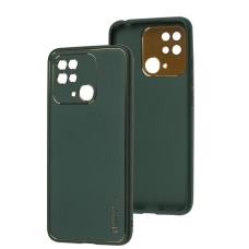 Чохол для Xiaomi Redmi 10C Leather Xshield army green