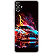 Чохол для Samsung Galaxy A05 (A055) MixCase машини червона в полум'ї