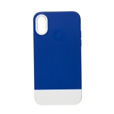 Чохол для iPhone X / Xs Bichromatic navy blue / white