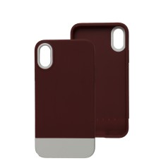 Чохол для iPhone X / Xs Bichromatic wine / white