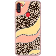 Чохол для Samsung Galaxy A11 / M11 MixCase Леопард жовто-рожевий