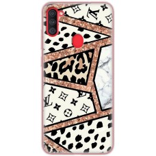Чохол для Samsung Galaxy A11 / M11 MixCase Леопард Louis Vuitton мозаїка