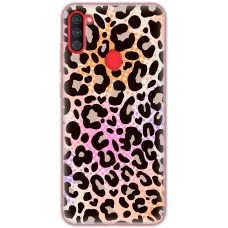 Чохол для Samsung Galaxy A11 / M11 MixCase Леопард рожево-жовтогарячий