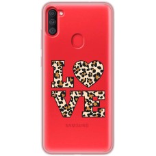 Чохол для Samsung Galaxy A11 / M11 MixCase Леопард love