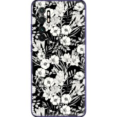Чохол для Xiaomi Mi Note 10 Lite MixCase квіти чорно-білі