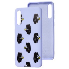 Чохол для Samsung Galaxy A50 / A50s / A30s Wave Fancy bears with tea / light purple