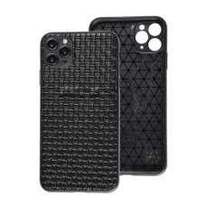 Чохол для iPhone 11 Pro Max Leather case плетінка
