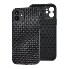 Чохол для iPhone 12 Leather case плетінка