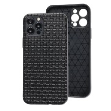 Чохол для iPhone 12 Pro Leather case плетінка