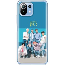 Чохол для Xiaomi Mi 11 Lite MixCase BTS на блакитному