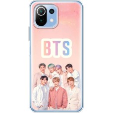 Чохол для Xiaomi Mi 11 Lite MixCase BTS на рожевому