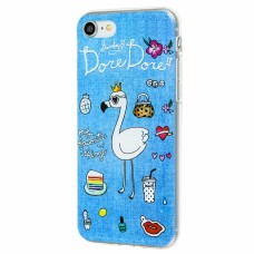 Чохол для iPhone 7/8 силіконовий з принтом чапля