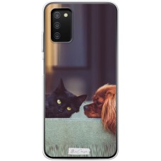 Чохол для Samsung Galaxy A03s (A037) MixCase тварини кіт та собака
