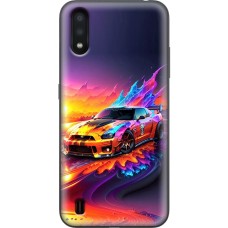 Чохол для Samsung Galaxy A01 (A015) MixCase машини неон mix
