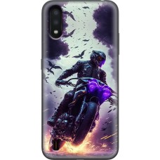 Чохол для Samsung Galaxy A01 (A015) MixCase машини неон мото