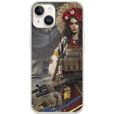 Чохол для iPhone 15 MixCase патріотичні дівчина воїн