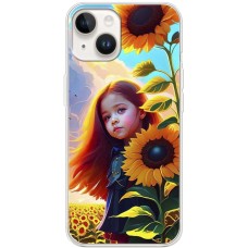 Чохол для iPhone 15 MixCase патріотичні дівчинка в соняшниках