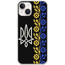Чохол для iPhone 15 MixCase патріотичні тризуб з вишиванкою