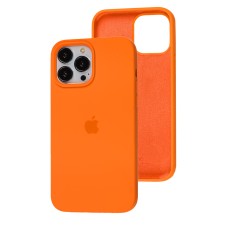 Чохол для iPhone 13 Pro Max Square Full silicone помаранчевий / kumquat