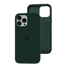 Чохол для iPhone 13 Pro Max Square Full silicone зелений / forest green