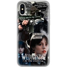 Чохол для iPhone X / Xs Mixcase Венздей колаж готика