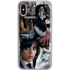 Чохол для iPhone X / Xs Mixcase Венздей колаж друкарська машинка