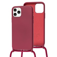 Чохол для iPhone 11 Pro Wave Lanyard без logo rose red