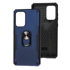 Чохол для Samsung Galaxy A72 Honor Hard Defence з кільцем темно-синій