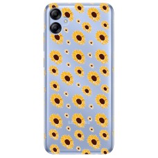 Чохол для Samsung Galaxy A04e (A042) MixCase sunflower clear