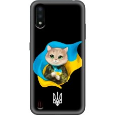 Чохол для Samsung Galaxy A01 (A015) MixCase патріотичні котик зелені очі