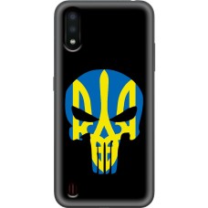 Чохол для Samsung Galaxy A01 (A015) MixCase патріотичні жовто-блакитний череп
