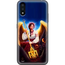 Чохол для Samsung Galaxy A01 (A015) MixCase патріотичні українка ангел з тризубо