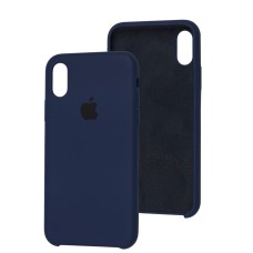 Чохол Silicone для iPhone X / Xs case deep navy