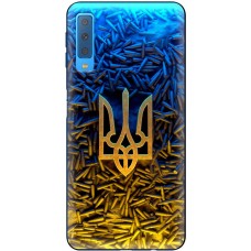 Чохол для Samsung Galaxy A7 2018 (A750) MixCase патріотичні Тризум серед куль