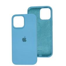 Чохол для iPhone 13 Pro Max Square Full silicone блакитний / cornflower