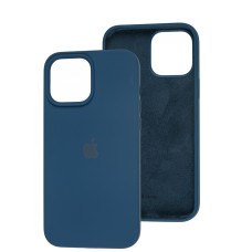 Чохол для iPhone 13 Pro Max Square Full silicone синій / navy blue
