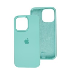 Чохол для iPhone 13 Pro Square Full silicone бірюзовий / marine green