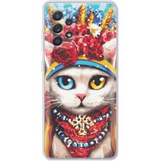 Чохол для Samsung Galaxy A13 (A135) MixCase Новий рік символ кіт патріот