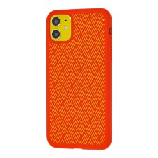 Чохол для iPhone 11 Silicone Weaving червоний