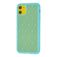 Чохол для iPhone 11 Silicone Weaving бірюзовий