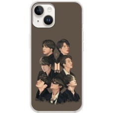 Чохол для iPhone 15 Plus MixCase BTS на коричневому