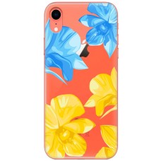 Чохол для iPhone Xr MixCase патріотичні синьо-жовті квіти