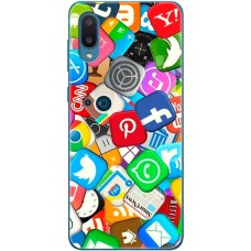 Чохол для Samsung Galaxy A02 (A022) MixCase логотип лого соц.мережі
