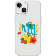 Чохол для iPhone 15 MixCase патріотичні герб у квітах